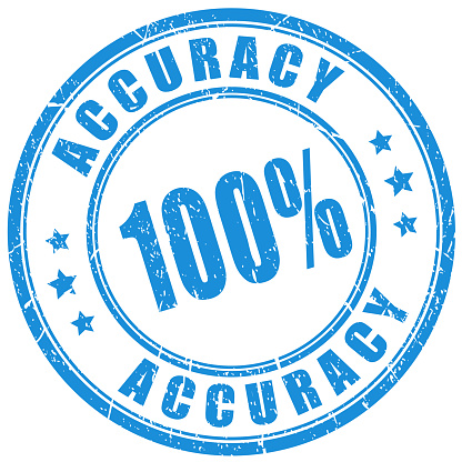 Accuracy vector ink stamp on white background
