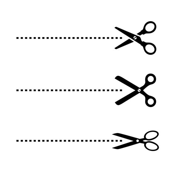 Line With Scissors 180+ Drawing Of A Dotted Line With Scissors Stock Illustrations ...