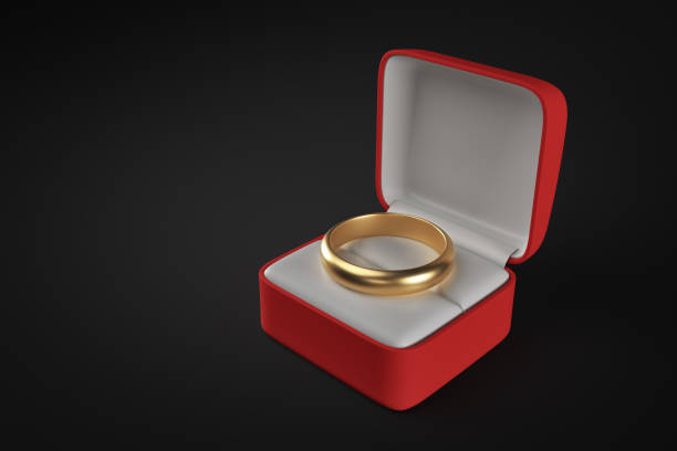 Silver ring isolated on white background.