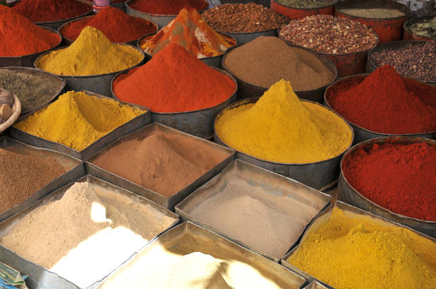 istock Spices in a market stall in Rissani, Morocco 2150970465