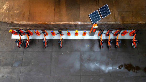 Solar panel in the shape of a wind-up flower.