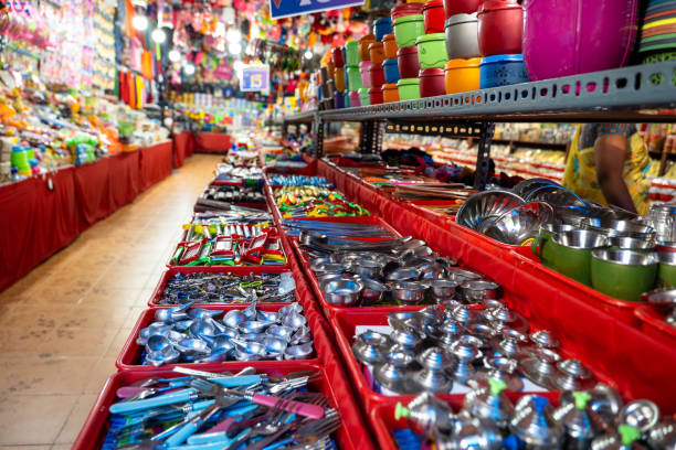 Displayed Household Items Stock Photo