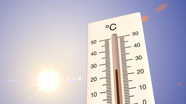 istock Concept of global warming with a thermometer 2150985281