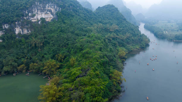 istock Aerial view of river in mountains 2150985291