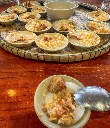 Food in Hue, Vietnam: rice cake called 