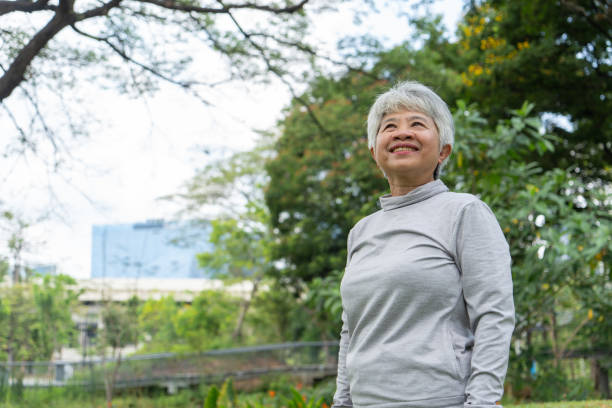 istock Asian senior women workout in public park 2150988214