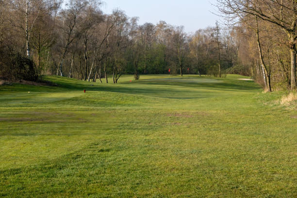 deserted golf course in fine weather