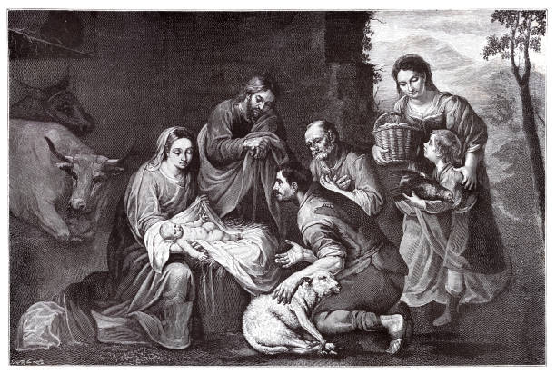 istock Christmas scene The adoration of the shepherds 1897 2150991425