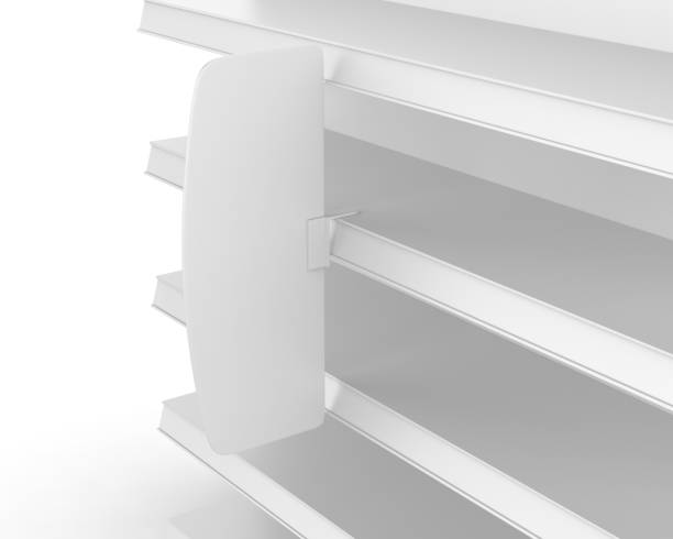 istock Blank Supermarket Shelf Stopper Banner Display for design presentation. 2150991509