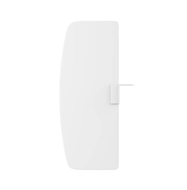 Blank Supermarket Shelf Stopper Banner Display for design presentation.