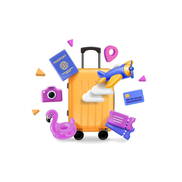 istock Travel concept. Luggage or baggage Tourism day, 2150992389