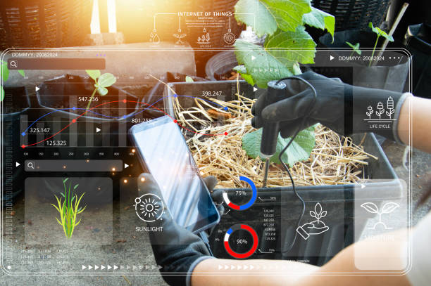 istock The concept of using AI and smart farming. 2150995233