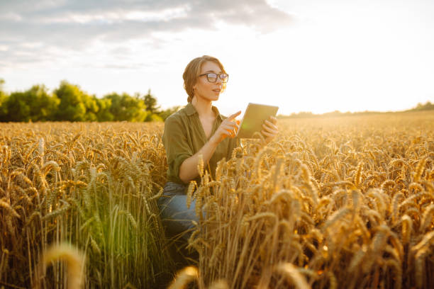 istock Digital tablet in the hands of a young farmer. 2150996047