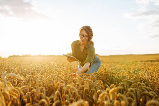 istock Digital tablet in the hands of a young farmer. 2150996066