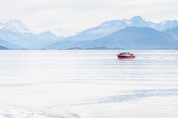 Tour Boat on the Beagle Channel, Tierra del Fuego, limit between Argentina and Chile