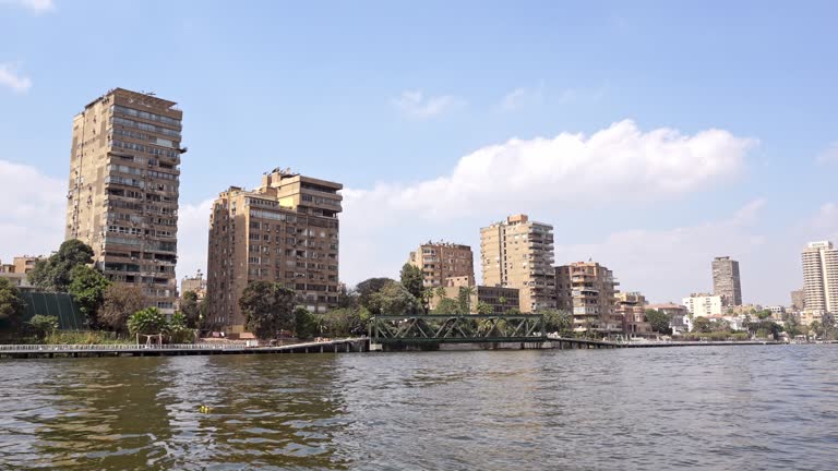 View From The Tour Boat On The Nile River With The Cityscape Of Cairo
