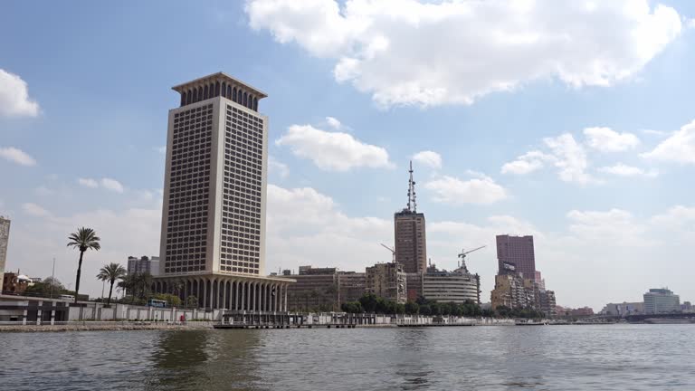 Ministry Of Foreign Affairs Building From A Tour Boat On The Nile River In Cairo