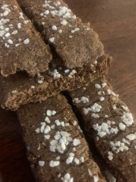 istock Chocolate cookies with pearl sugar. 2151010544