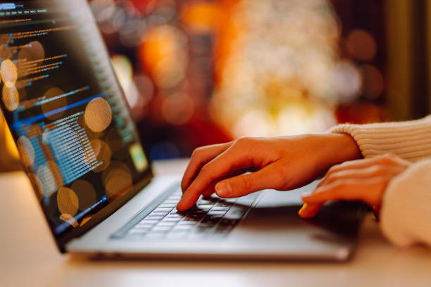 istock Close-up image of a woman hand working and typing on laptop computer keyboard. 2151011473