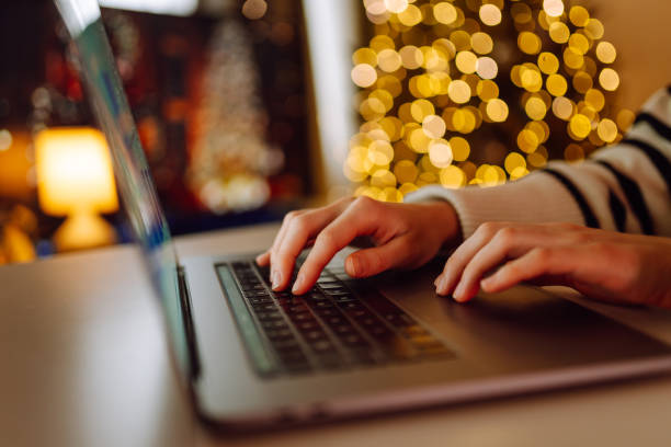 istock Close-up image of a woman hand working and typing on laptop computer keyboard. 2151011475