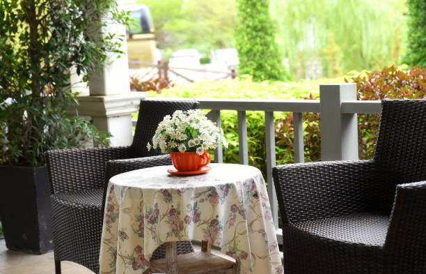 istock A vintage style balcony with natural background. 2151015367