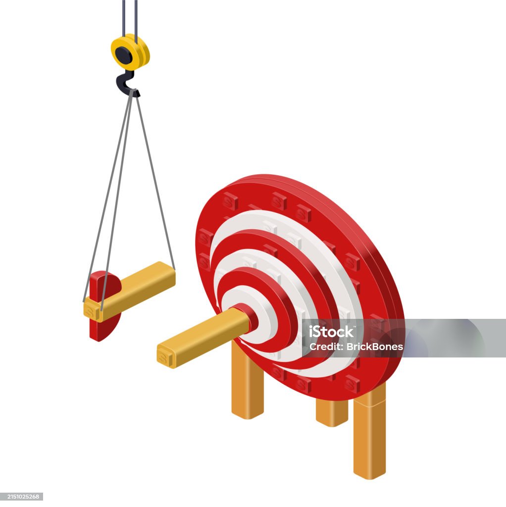 Target Finding Place Finding A Target Concept On White Background Vector Stock Illustration ...