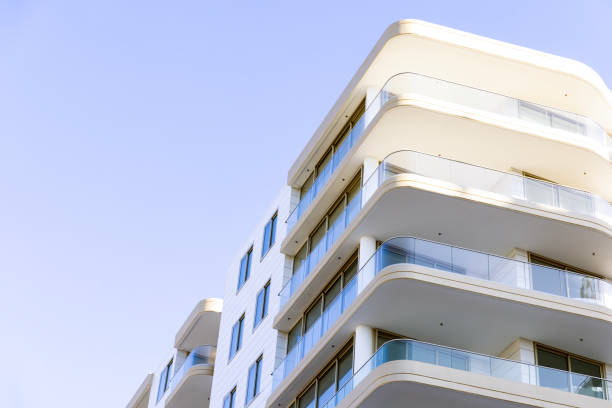 istock Brand new, modern apartment building, background with copy space 2151026458