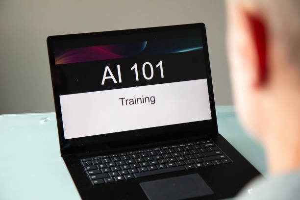 istock Businessman taking a virtual AI 101 training from home 2151030183
