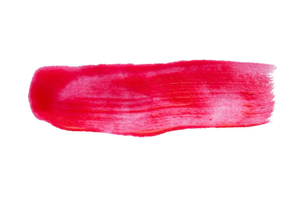 istock Red brush stroke isolated on white background 2151033751