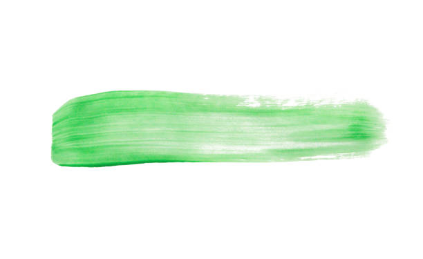 istock Green brush stroke isolated on white background 2151033820