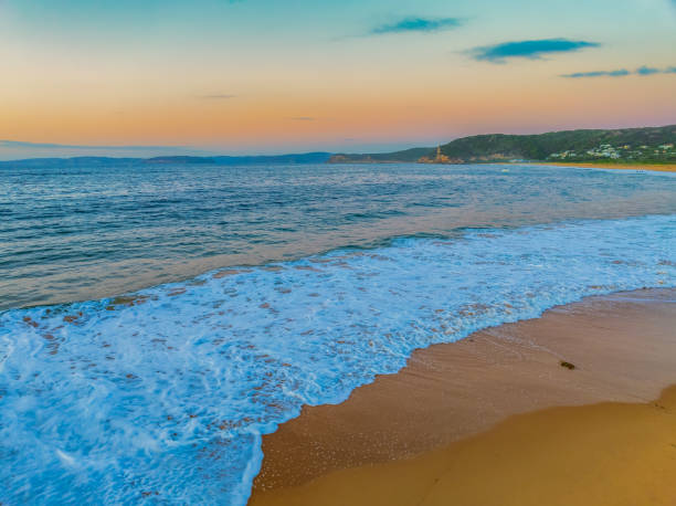 Sunrise at the seaside from  Putty Beach n Bouddi National Park at Killcare Heights on the Central Coast, NSW, Australia.