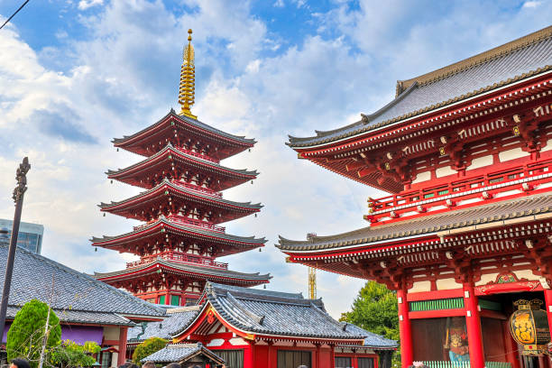 680+ Scenery Of The Five Storied Pagoda In Japan Stock Photos