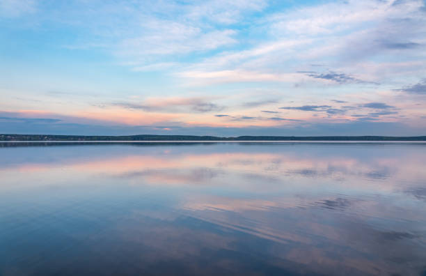 istock Blue lake with cloudy sky, natural background. 2151050779