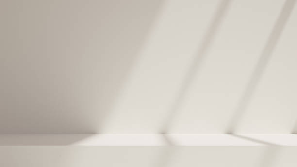 istock 3D rendered mockup of a minimal circle podium scene with a white landscape backdrop template 2151051779