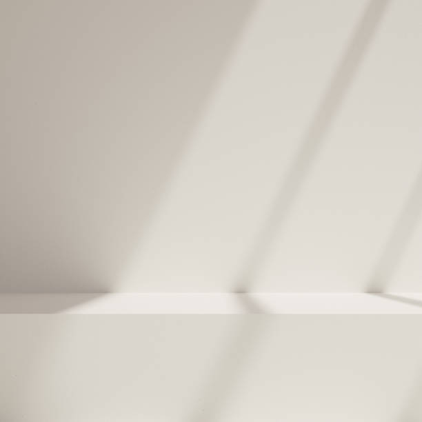 istock 3D rendered mockup of a minimal circle podium scene with a white square backdrop template 2151051802