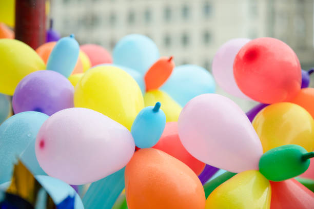 istock Bright abstract background of   multicolored balloons 2151053104