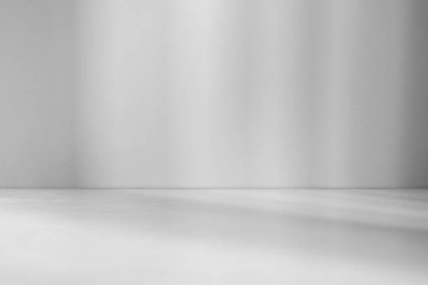 istock Wall interior background, studio and backdrops show products.with shadow from window color white . background for text insertion and presentation product 2151054668
