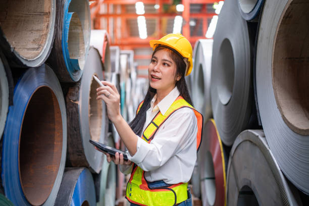 istock women staff worker Standing counting and inspecting products. 2151055934
