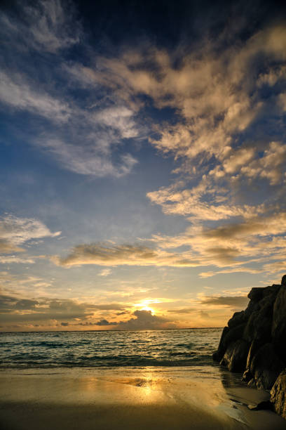 beautiful sunrise in the maldives