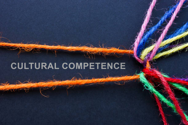 istock Inscription cultural competence and intertwined colored threads. 2151064075