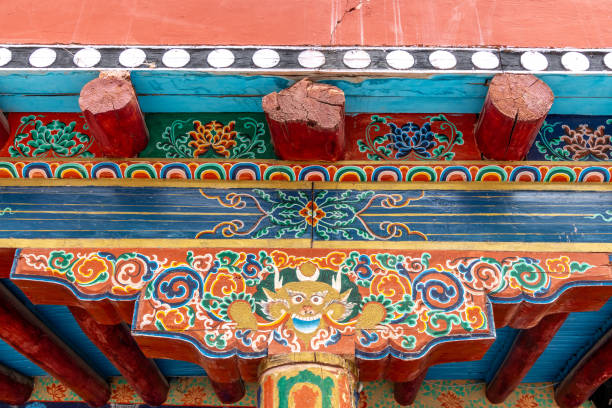 istock Detail at a large Buddhist monastery in northern India 2151066519