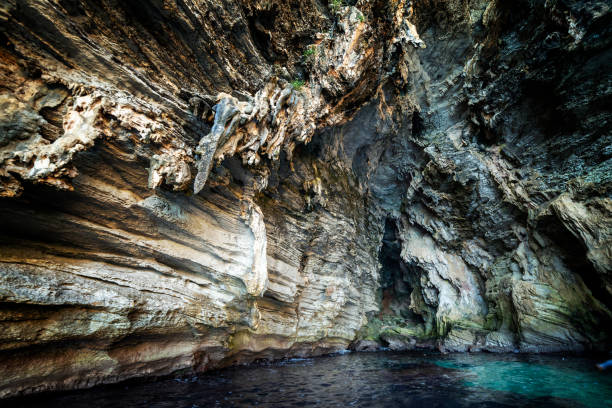 cave carved into the rock on the sea in western Sicily