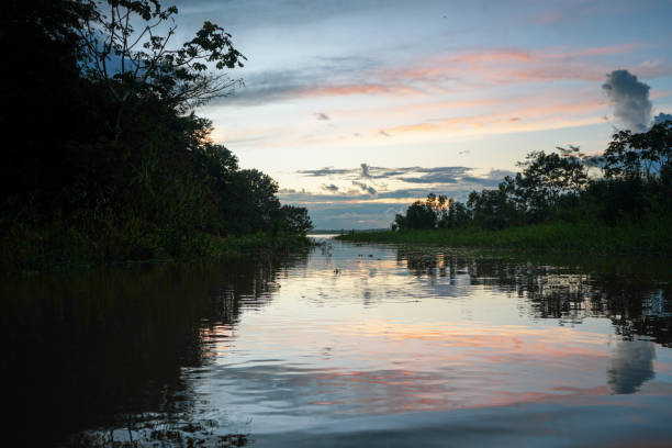 istock Twilight over the Amazon River - Peru Stock Photo 2151067114