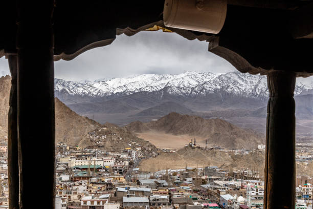 istock Leh city viewed from inside the Leh Palace 2151067843