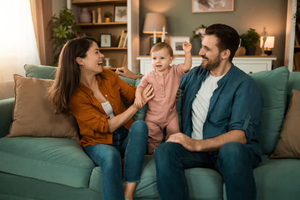 istock Playful family having fun at home. 2151068377