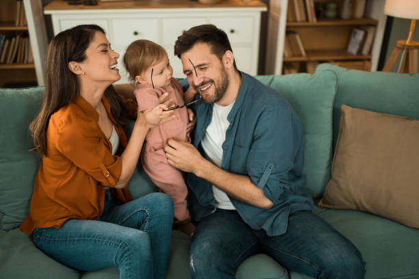 istock Playful family having fun at home. 2151068824
