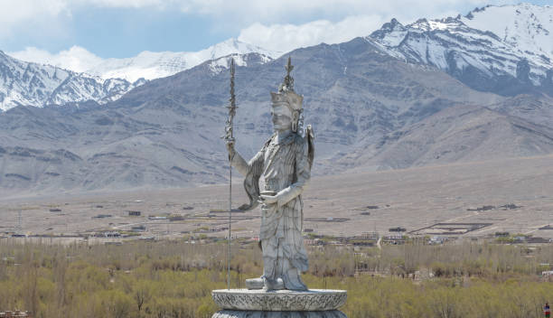 istock Large sculpture at a Buddhist temple in northern India 2151069920