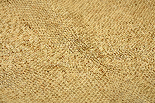 Close-up of brown canvas burlap texture background
