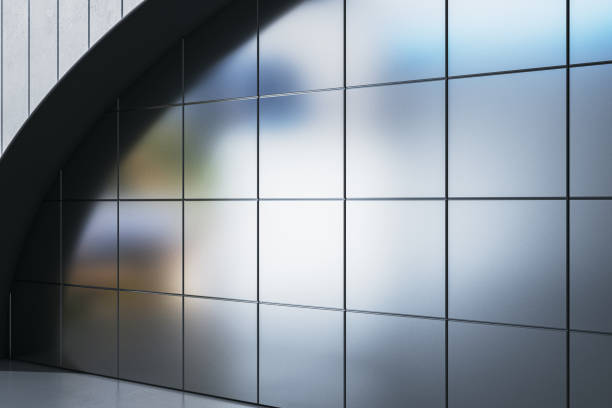 istock Contemporary underground interior with mock up place on tile wall. 3D Rendering. 2151073703