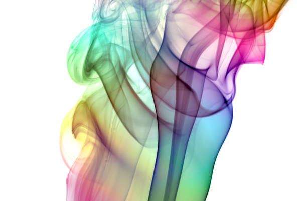 Still life of colored smoke